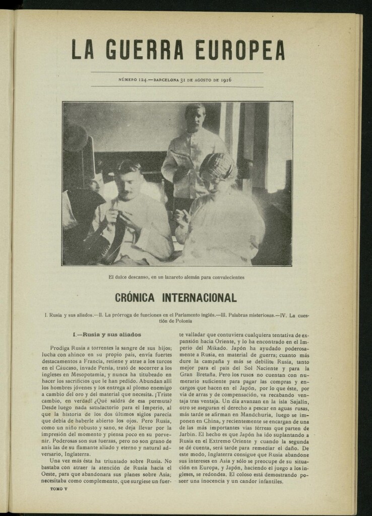 Miniatura de La Guerra Europea del 31 de agosto de 1916, nº 124