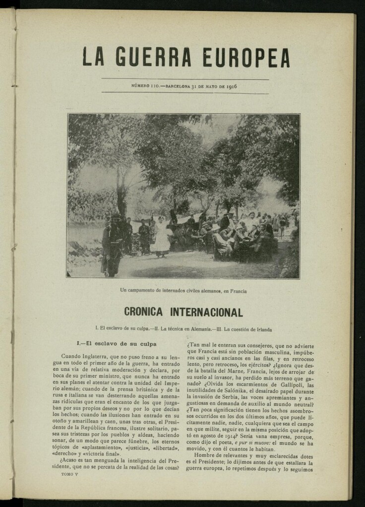 Miniatura de La Guerra Europea del 31 de mayo de 1916, nº 110