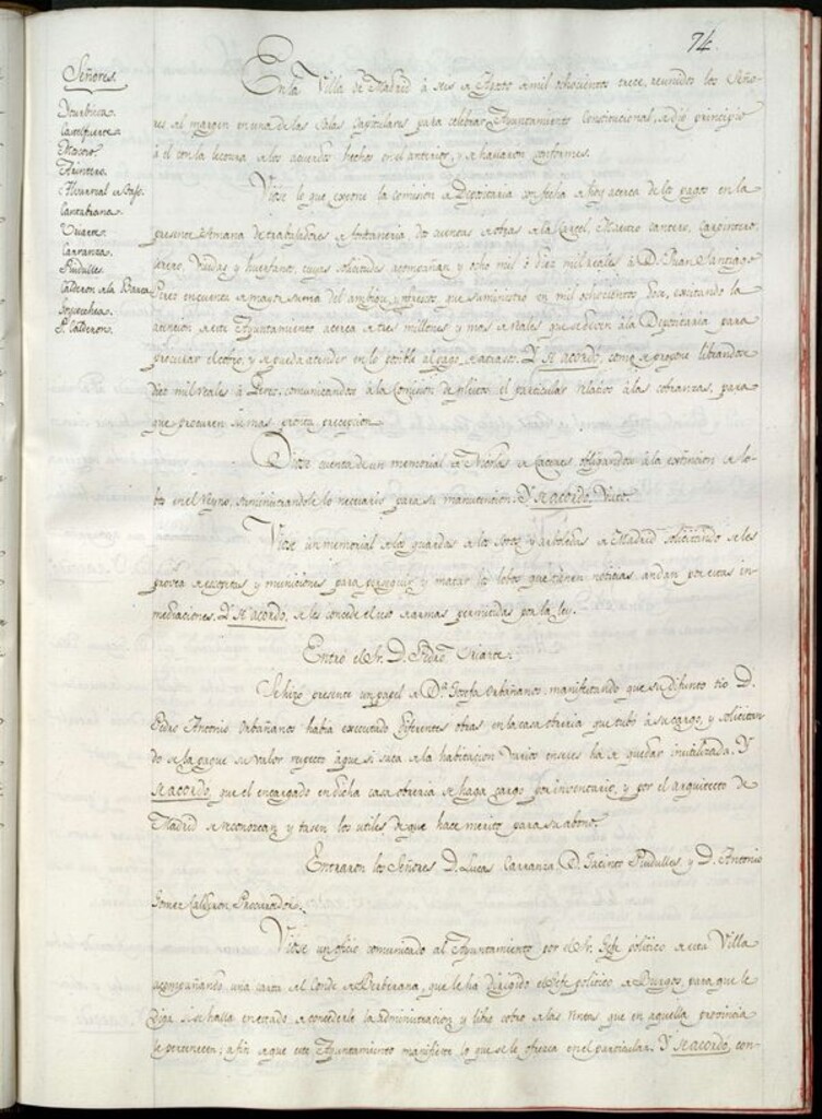 Miniatura de Libro de Acuerdos del Ayuntamiento de Madrid del 6 de Agosto de 1813