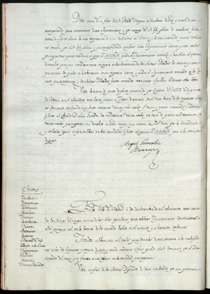 Miniatura de Libro de Acuerdos del Ayuntamiento de Madrid del 2 de Septiembre de 1813