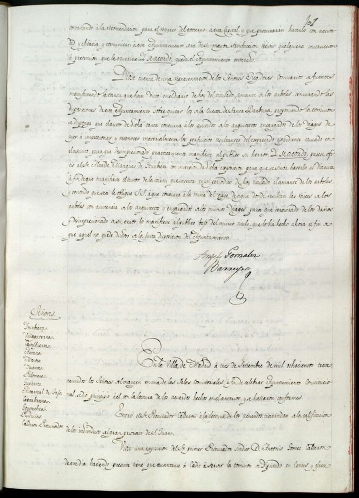 Miniatura de Libro de Acuerdos del Ayuntamiento de Madrid del 3 de Septiembre de 1813