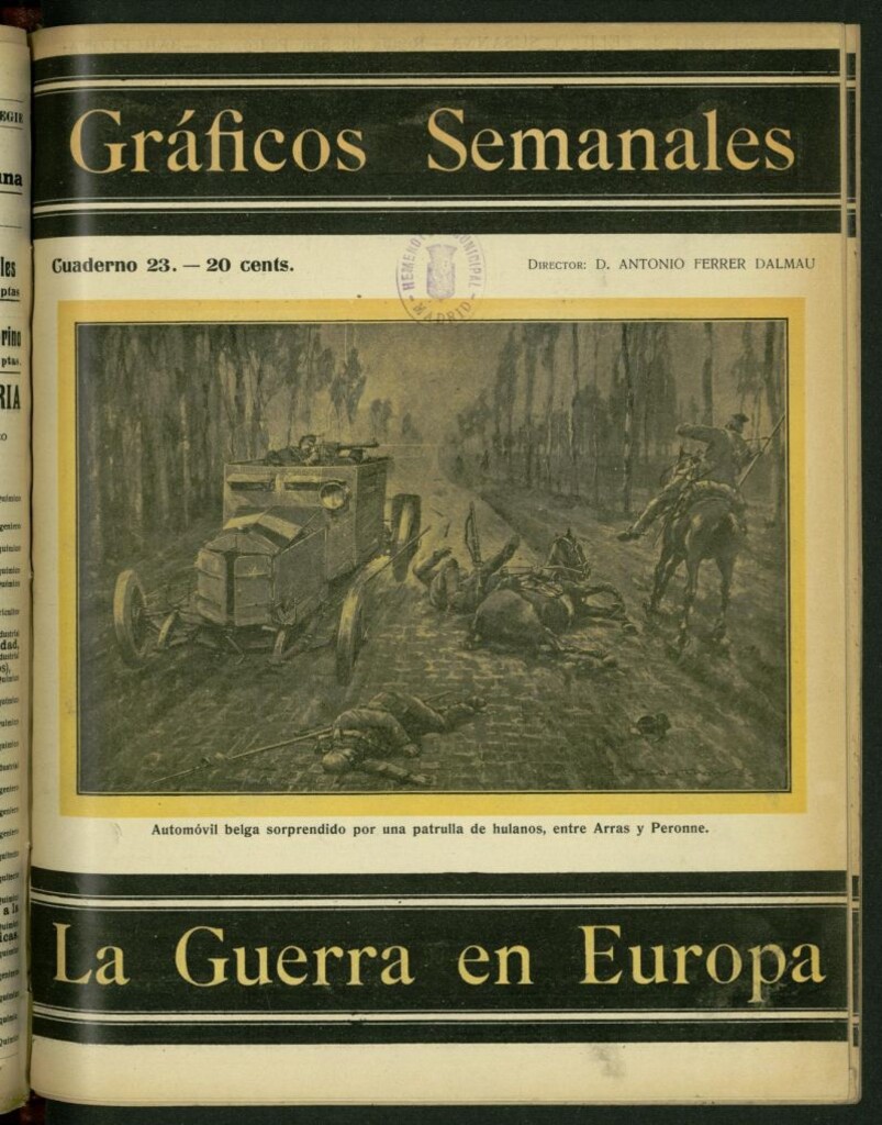 Miniatura de La Guerra Europea: gráficos semanales de la situación de los ejércitos beligerantes, nº 23