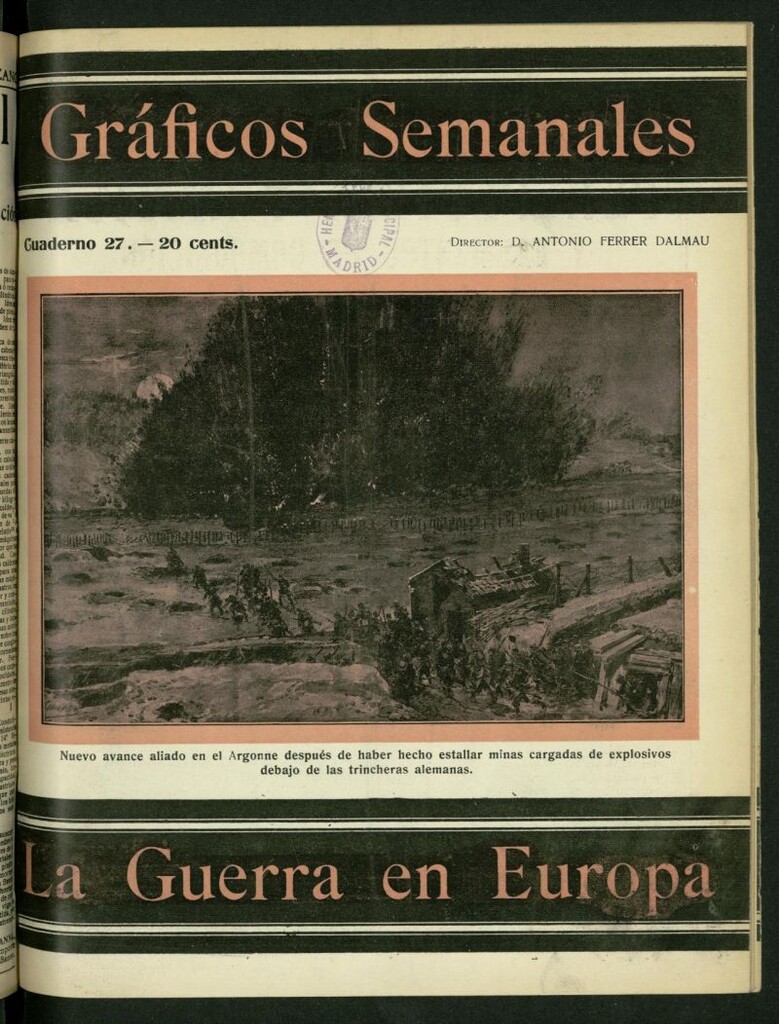 Miniatura de La Guerra Europea: gráficos semanales de la situación de los ejércitos beligerantes, nº 27