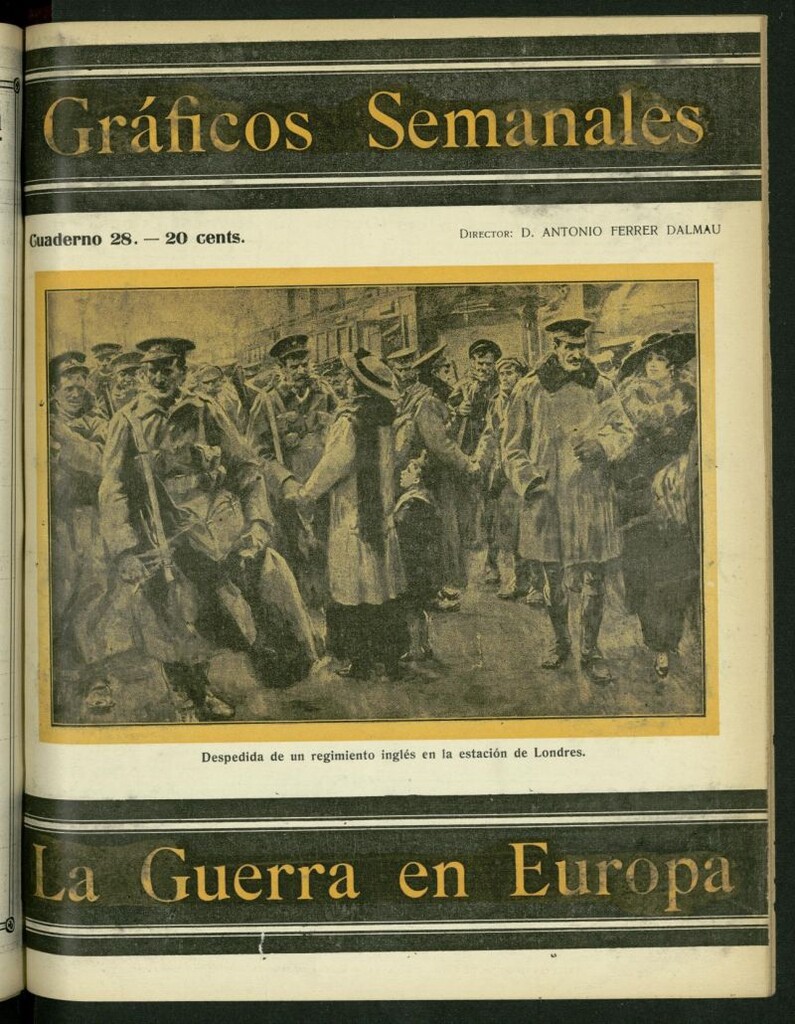 Miniatura de La Guerra Europea: gráficos semanales de la situación de los ejércitos beligerantes, nº 28