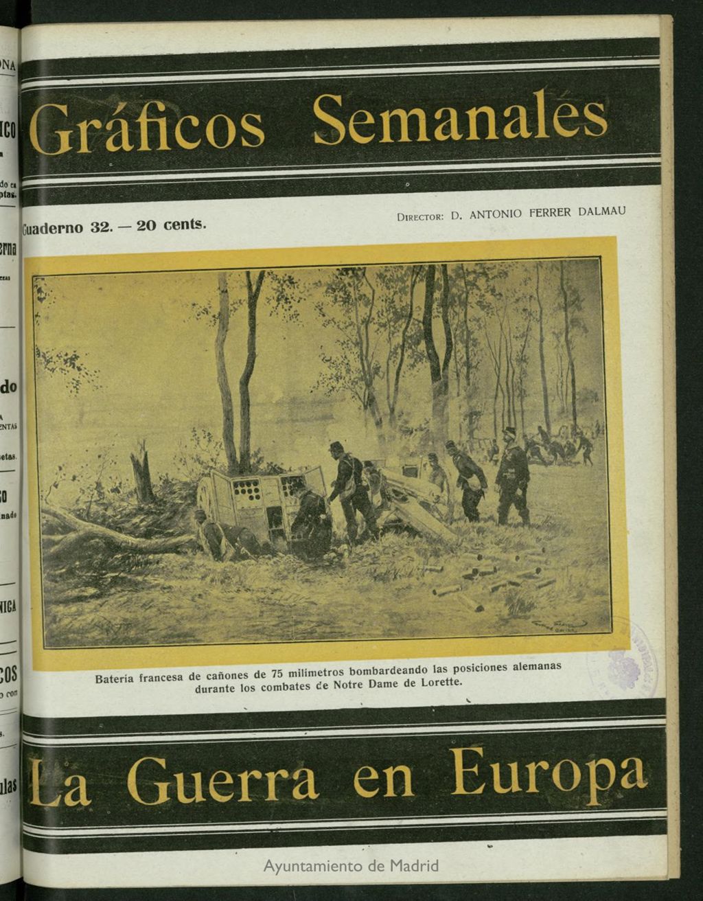 Miniatura de La Guerra Europea: gráficos semanales de la situación de los ejércitos beligerantes, nº 32