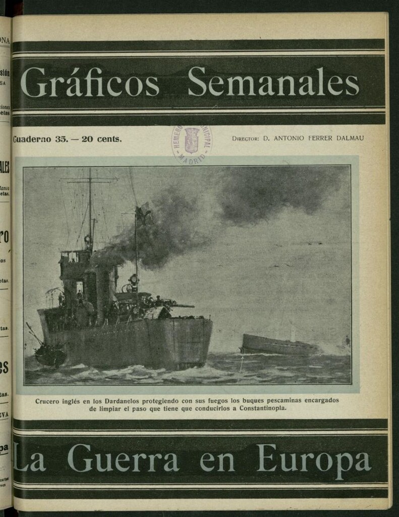 Miniatura de La Guerra Europea: gráficos semanales de la situación de los ejércitos beligerantes, nº 35