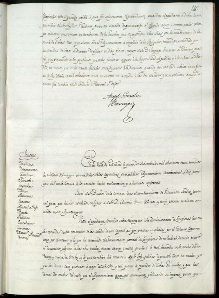 Miniatura de Libro de Acuerdos del Ayuntamiento de Madrid del 15 de septiembre de 1813