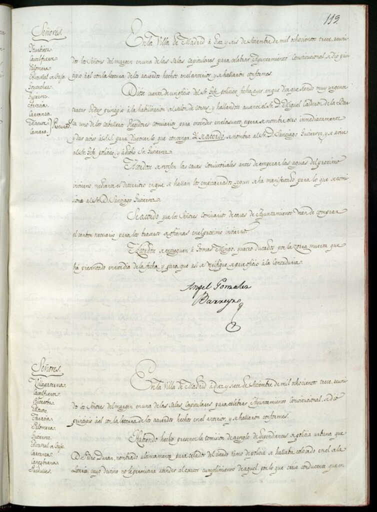 Miniatura de Libro de Acuerdos del Ayuntamiento de Madrid del 16 de septiembre de 1813