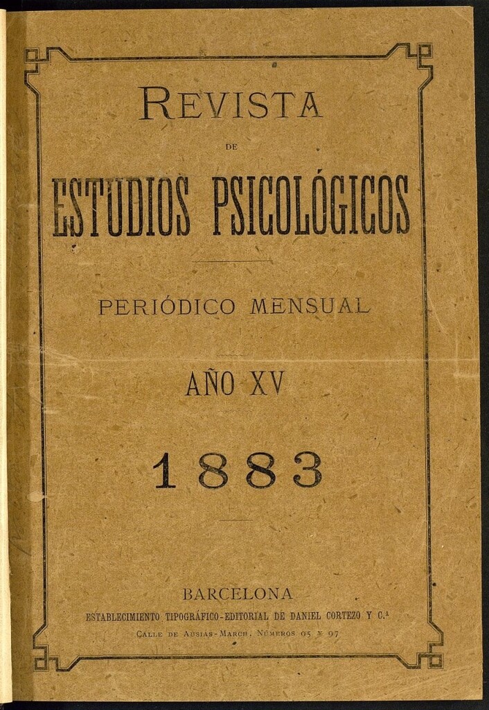 Miniatura de Revista de Estudios Psicológicos de septiembre de 1883, nº 9