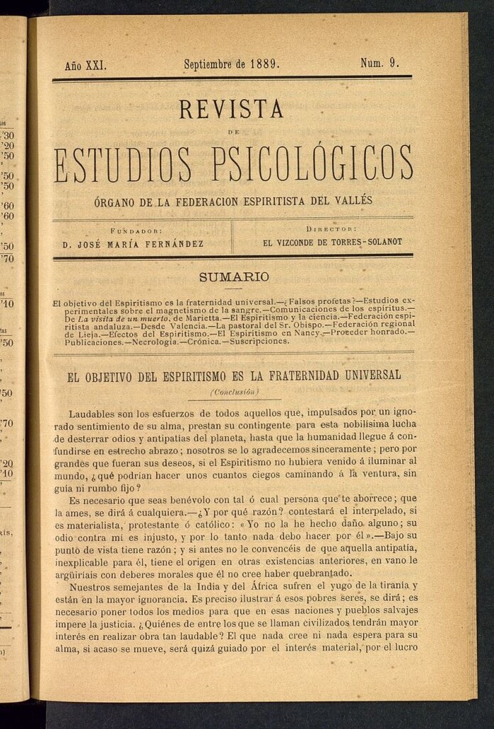 Miniatura de Revista de Estudios Psicológicos de septiembre de 1889, nº 9