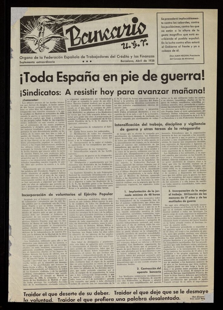 Miniatura de Bancario : Organo de la Federación Española de Trabajadores de Crédito y las Finanzas