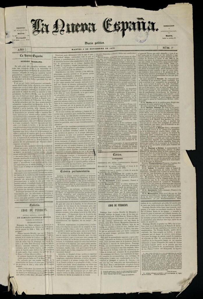 Miniatura de La Nueva España (Madrid. 1872)
