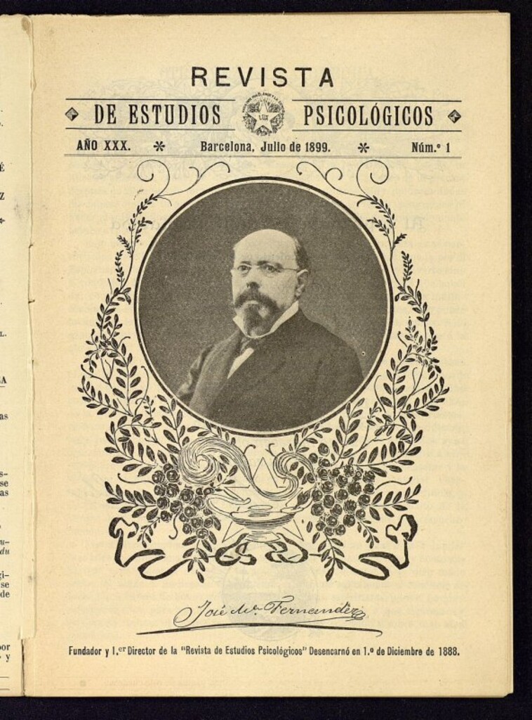 Miniatura de Revista de Estudios Psicológicos de julio de 1899, nº 1