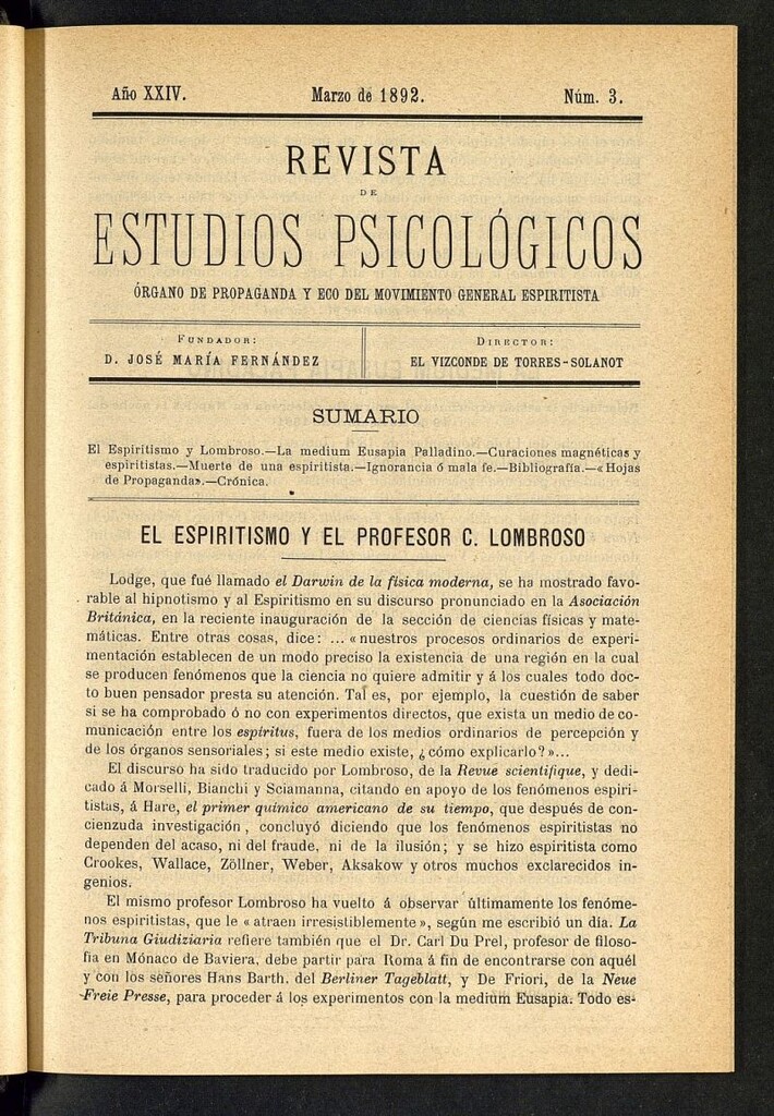 Miniatura de Revista de Estudios Psicológicos : periódico mensual de marzo de 1892, nº 3