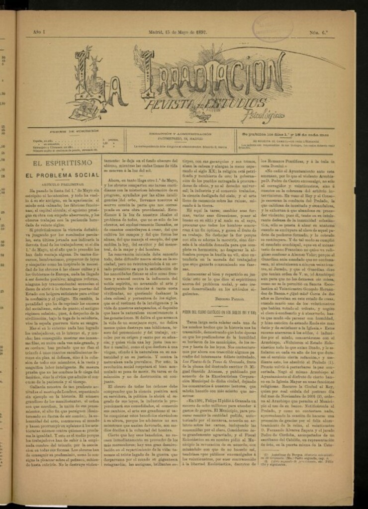 Miniatura de La Irradiación del 15 de mayo de 1892, nº 6