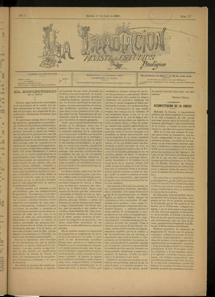 Miniatura de La Irradiación del 1 de junio de 1892, nº 7