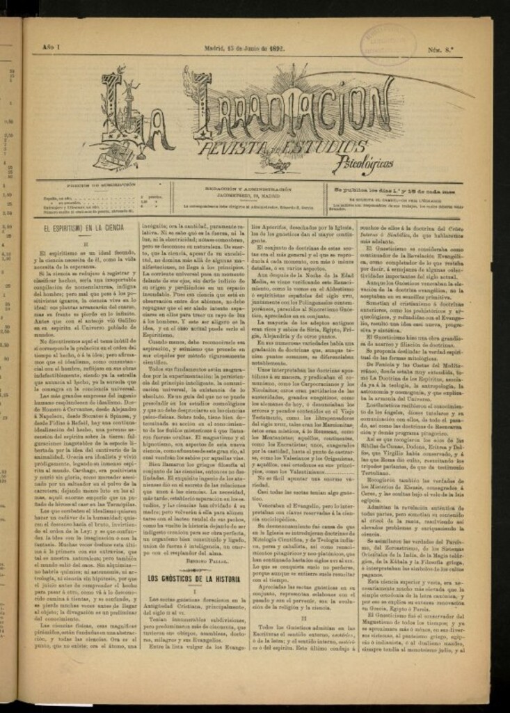 Miniatura de La Irradiación del 15 de junio de 1892, nº 8