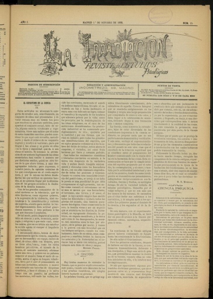 Miniatura de La Irradiación de 1 de octubre de 1892, nº 15