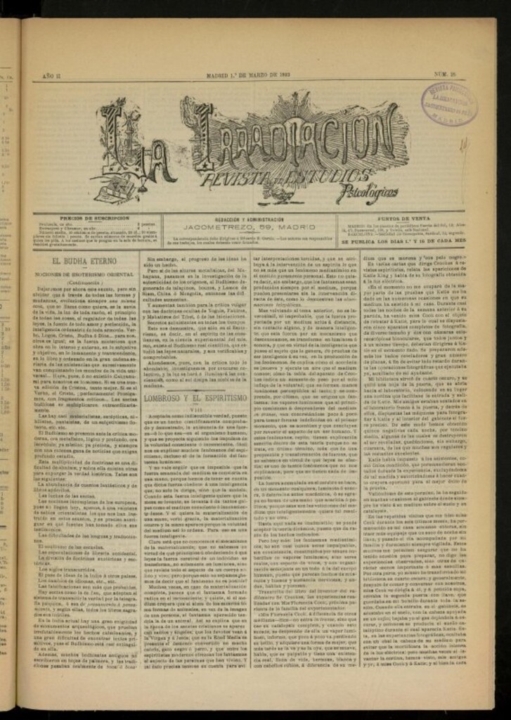 Miniatura de La Irradiación del 1 de marzo de 1893, nº 25