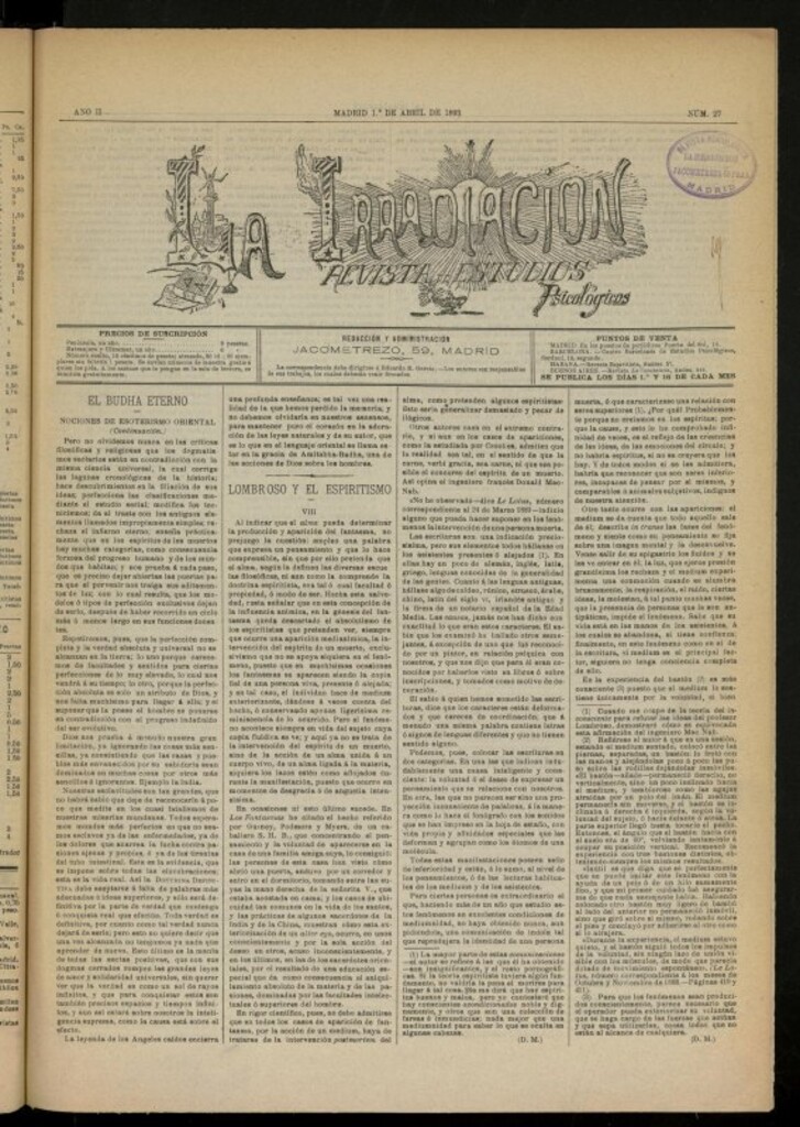 Miniatura de La Irradiación del 1 de abril de 1893, nº 27