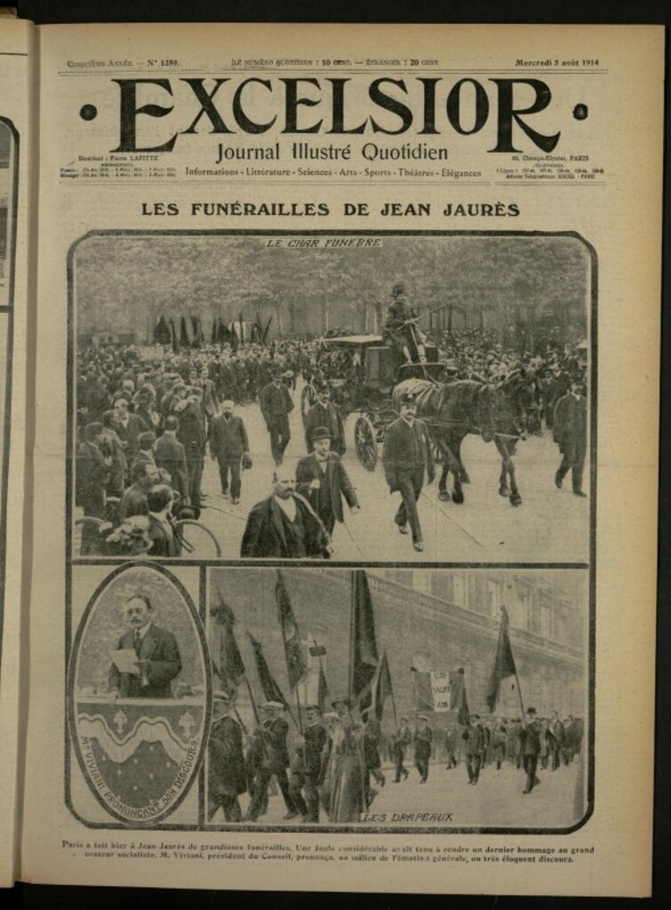 Miniatura de Excelsior: journal illustré quotidien de 5 de agosto de 1914, nº 1359