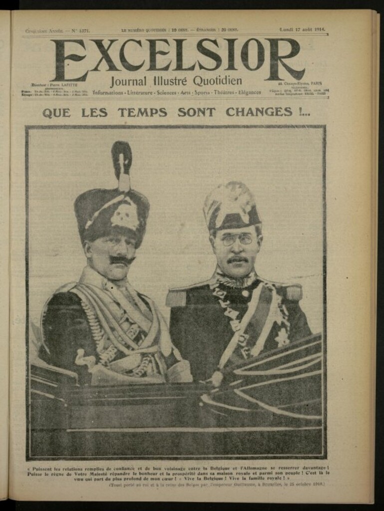 Miniatura de Excelsior: journal illustré quotidien de 17 de agosto de 1914, nº 1371