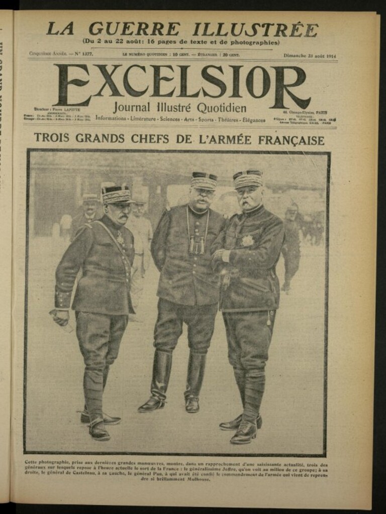 Miniatura de Excelsior: journal illustré quotidien de 23 de agosto de 1914, nº 1377