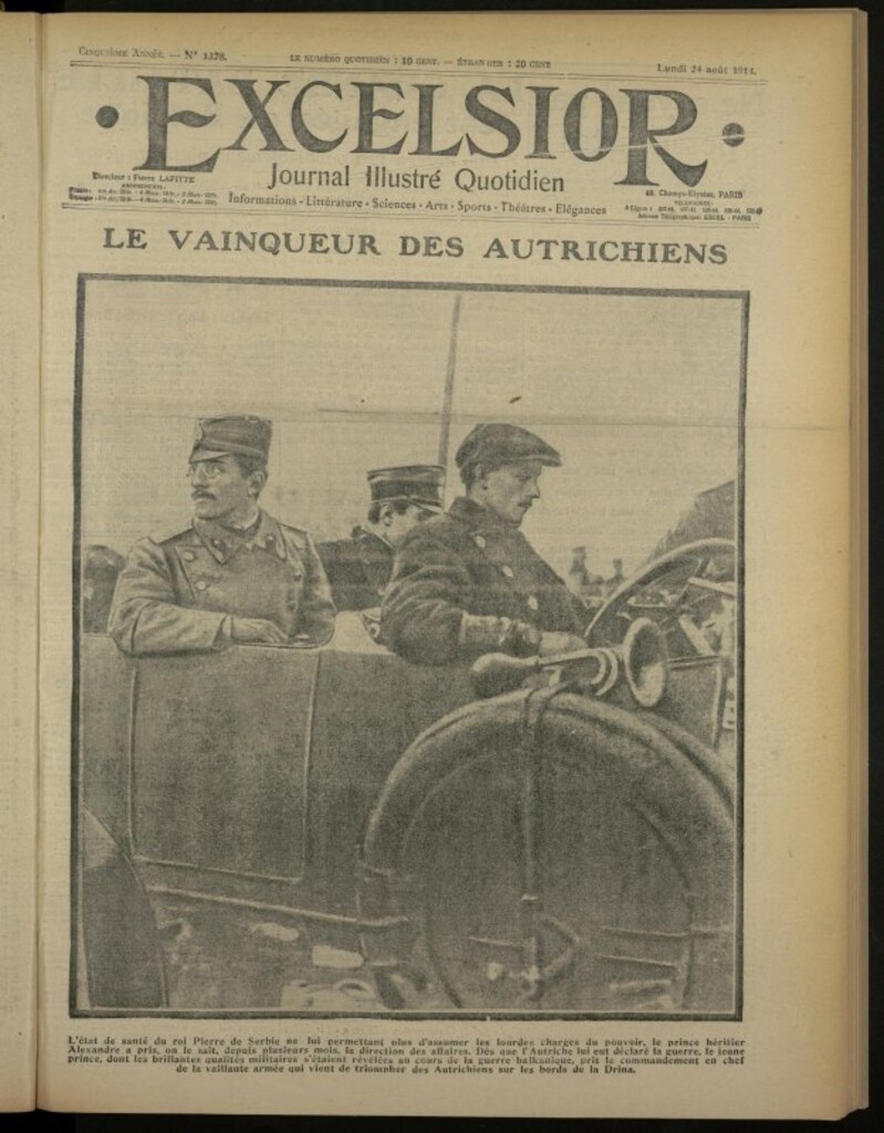 Miniatura de Excelsior: journal illustré quotidien de 24 de agosto de 1914, nº 1378