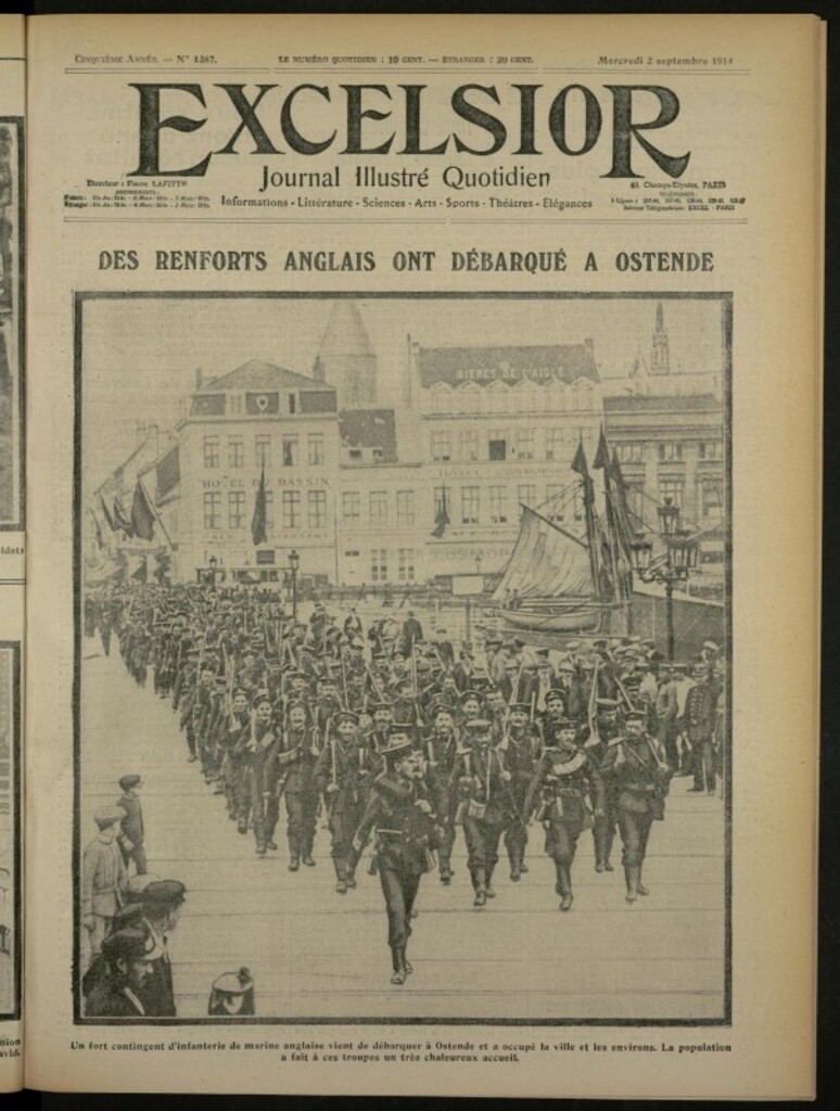 Miniatura de Excelsior: journal illustré quotidien de 2 de septiembre de 1914, nº 1387