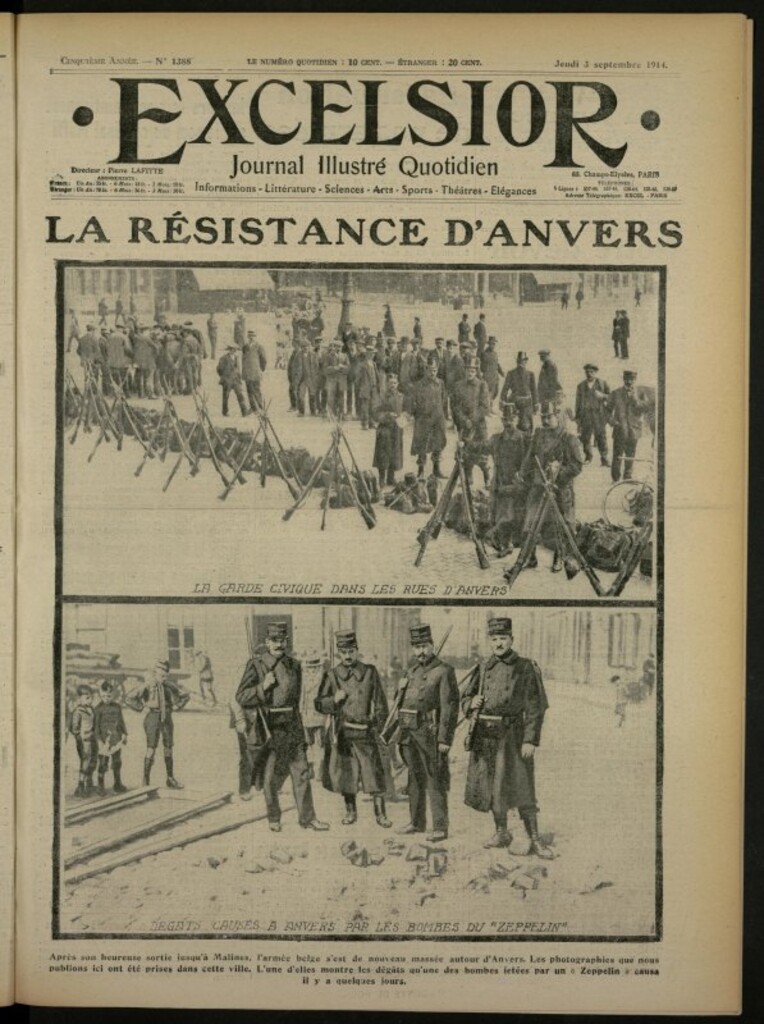 Miniatura de Excelsior: journal illustré quotidien de 3 de septiembre de 1914, nº 1388