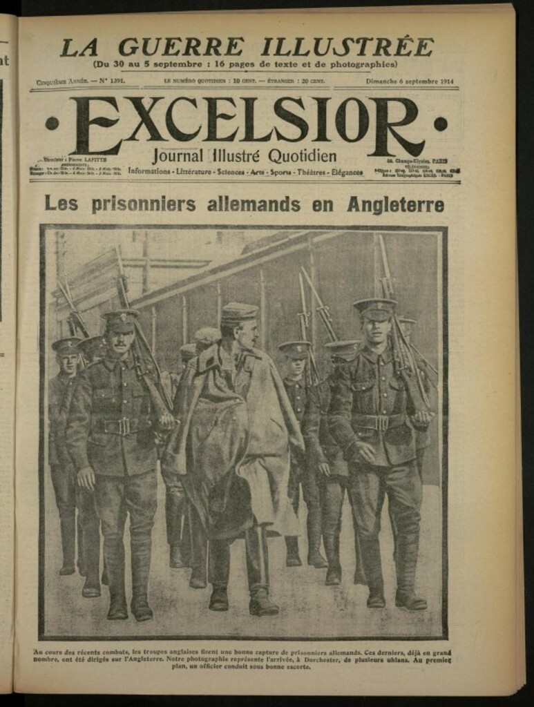 Miniatura de Excelsior: journal illustré quotidien de 6 de septiembre de 1914, nº 1391