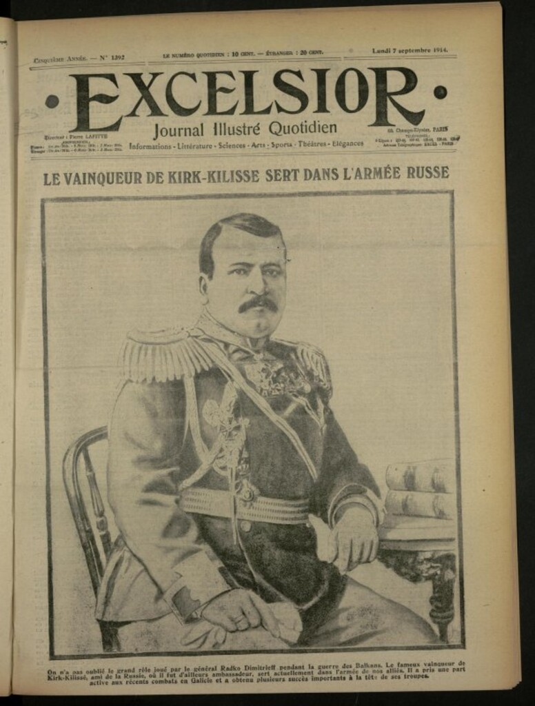 Miniatura de Excelsior: journal illustré quotidien de 7 de septiembre de 1914, nº 1392