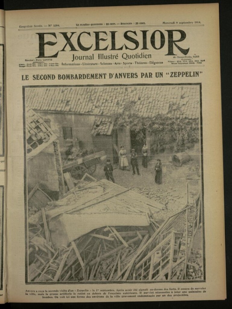Miniatura de Excelsior: journal illustré quotidien de 9 de septiembre de 1914, nº 1394