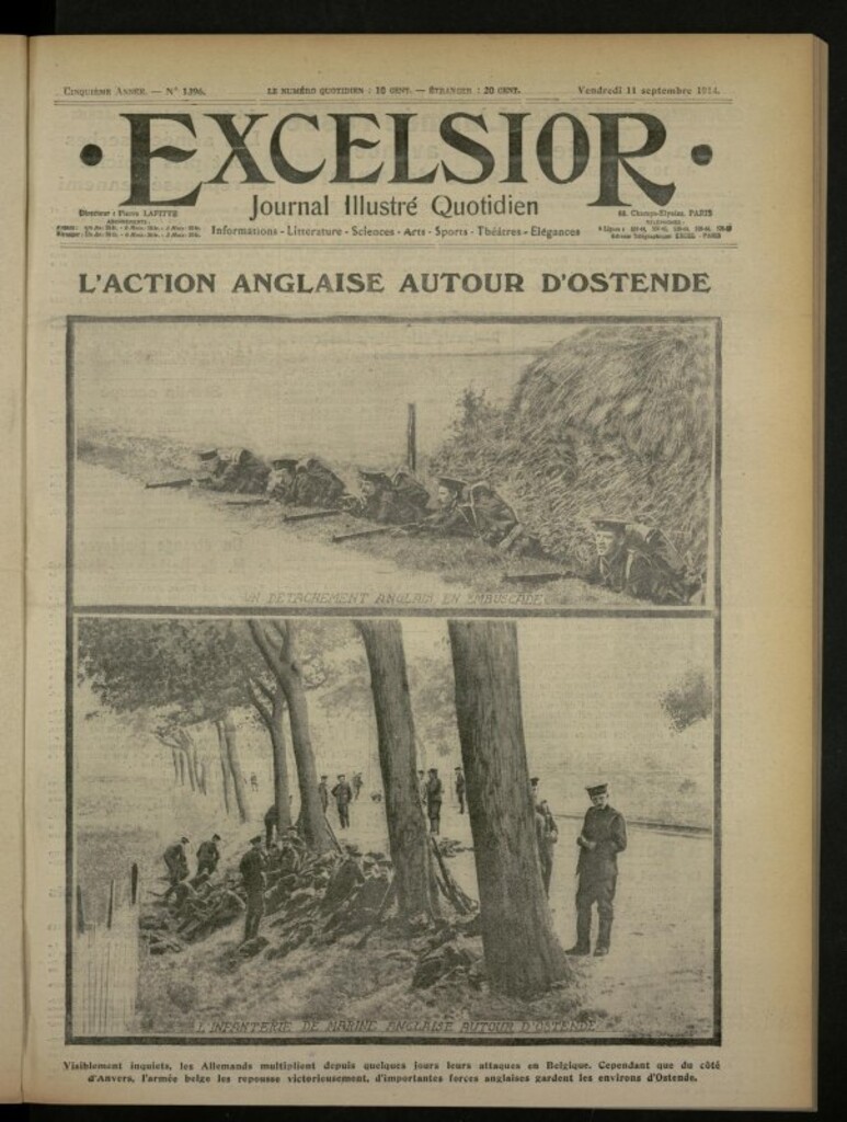 Miniatura de Excelsior: journal illustré quotidien de 11 de septiembre de 1914, nº 1396