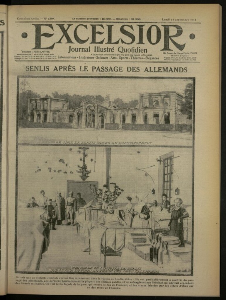 Miniatura de Excelsior: journal illustré quotidien de 14 de septiembre de 1914, nº 1399