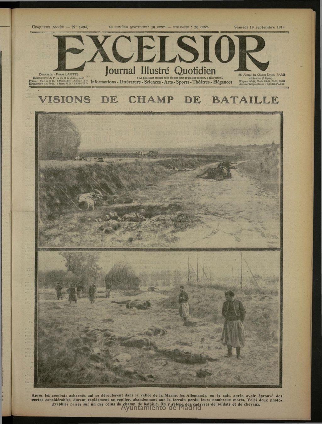 Miniatura de Excelsior: journal illustré quotidien de 19 de septiembre de 1914, nº 1404