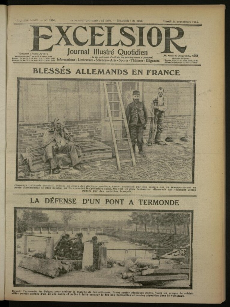 Miniatura de Excelsior: journal illustré quotidien de 21 de septiembre de 1914, nº 1406