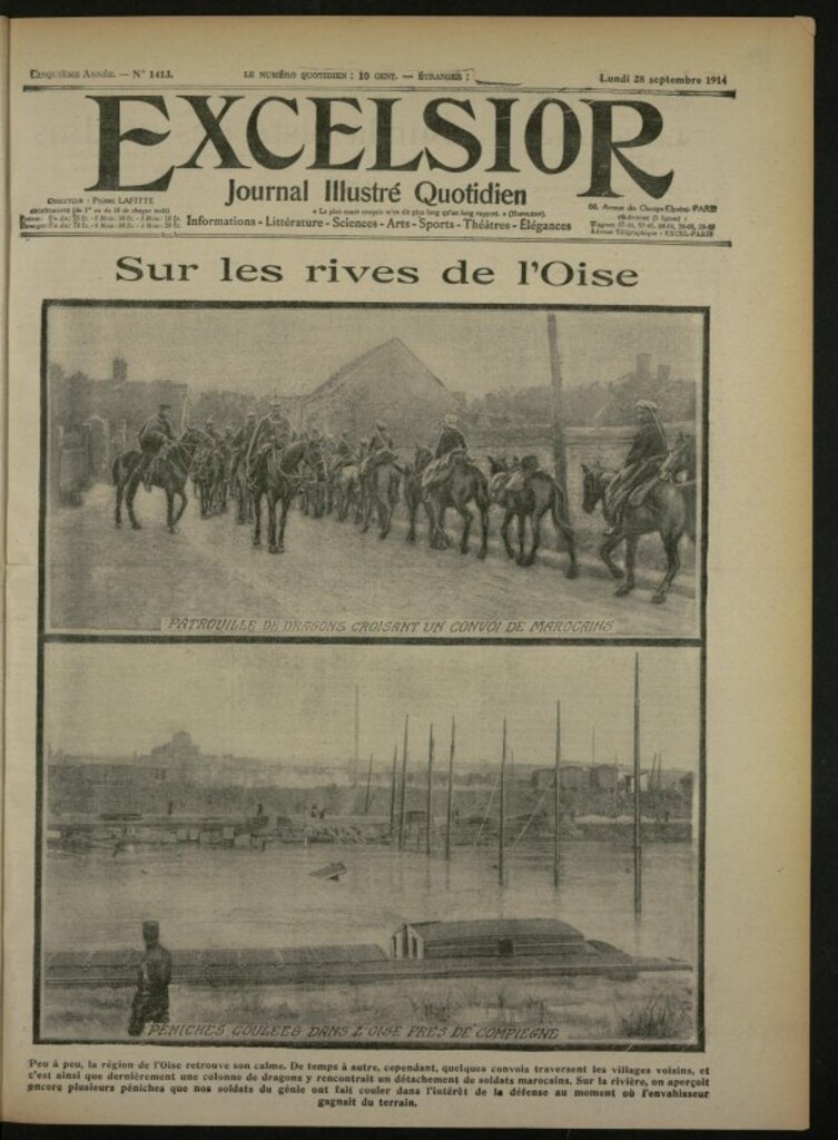 Miniatura de Excelsior: journal illustré quotidien de 28 de septiembre de 1914, nº 1413