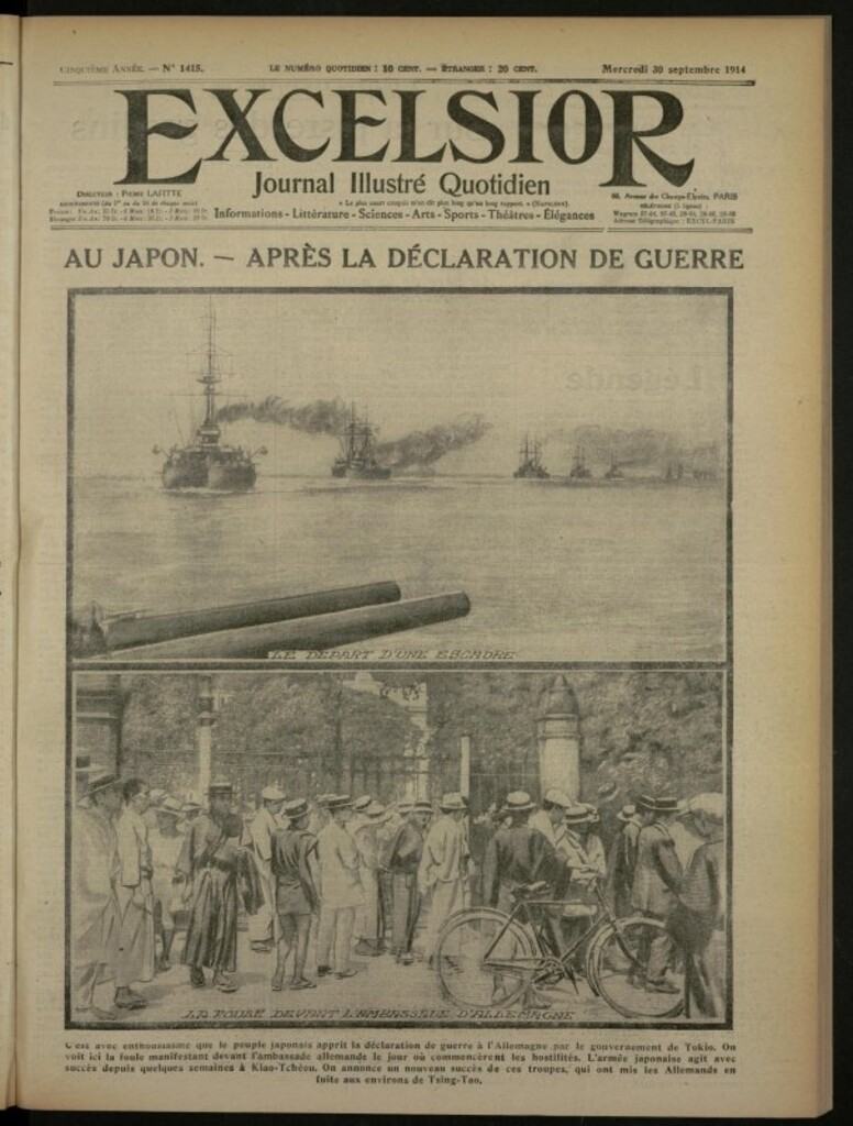 Miniatura de Excelsior: journal illustré quotidien de 30 de septiembre de 1914, nº 1415