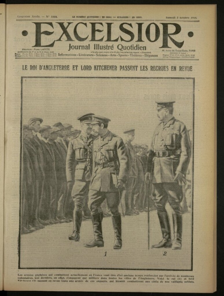 Miniatura de Excelsior: journal illustré quotidien de 3 de octubre de 1914, nº 1418