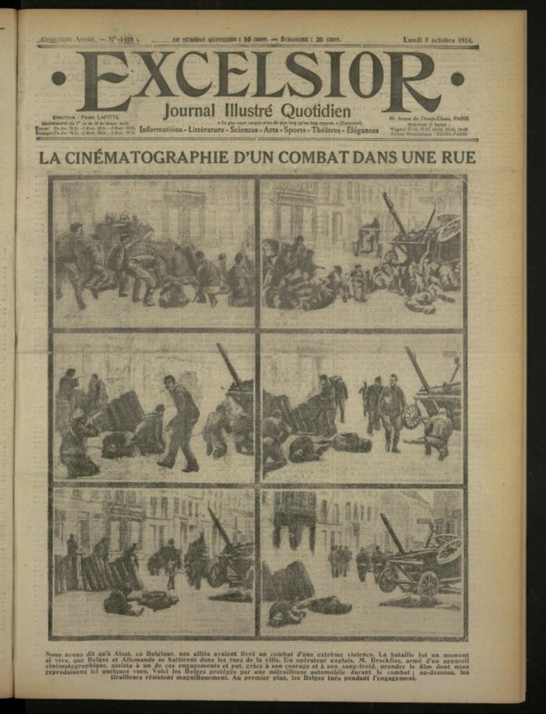 Miniatura de Excelsior: journal illustré quotidien de 5 de octubre de 1914, nº 1420