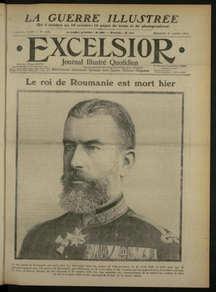 Miniatura de Excelsior: journal illustré quotidien de 11 de octubre de 1914, nº 1426