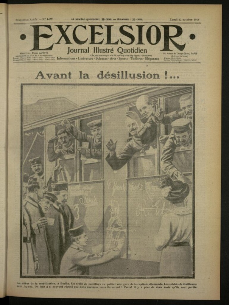Miniatura de Excelsior: journal illustré quotidien de 12 de octubre de 1914, nº 1427