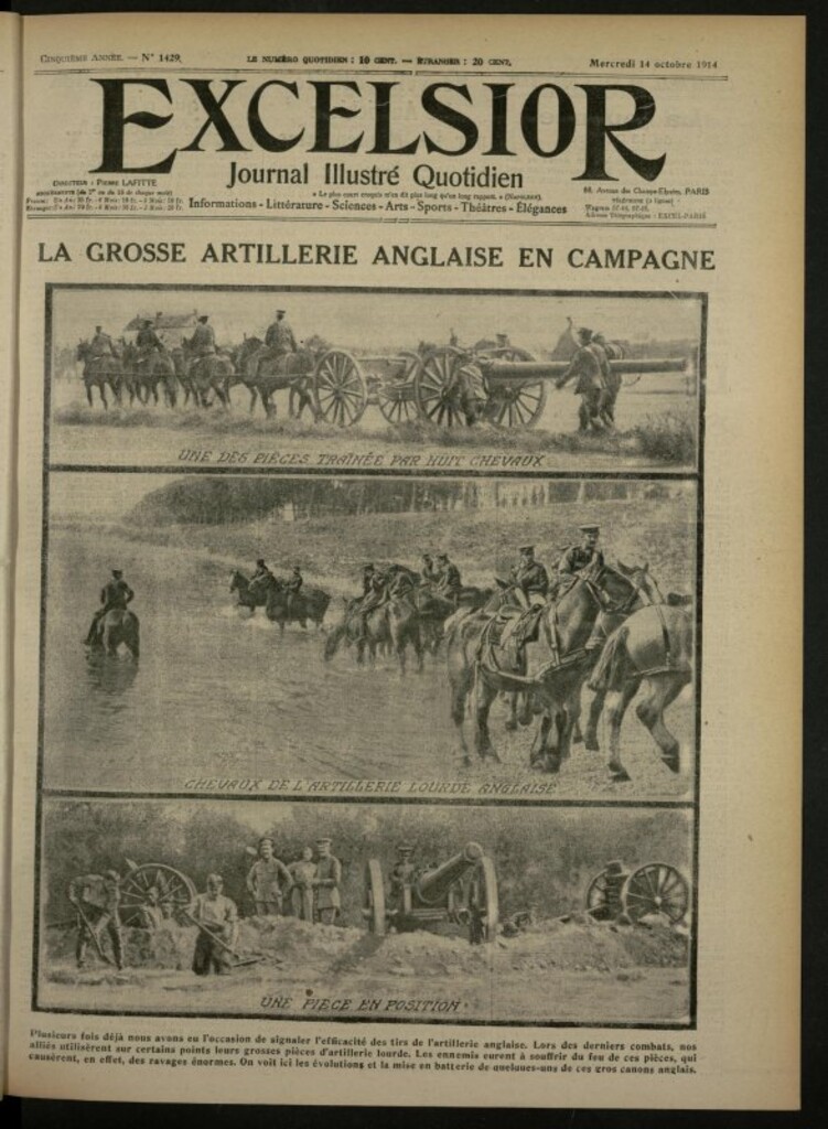 Miniatura de Excelsior: journal illustré quotidien de 14 de octubre de 1914, nº 1429