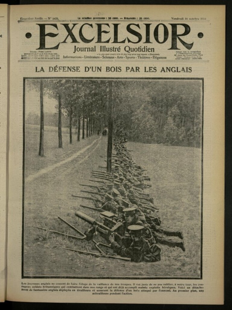 Miniatura de Excelsior: journal illustré quotidien de 16 de octubre de 1914, nº 1431