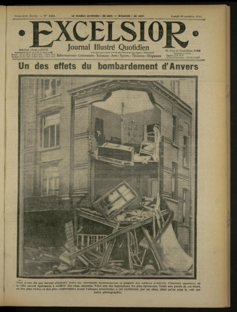 Miniatura de Excelsior: journal illustré quotidien de 19 de octubre de 1914, nº 1434