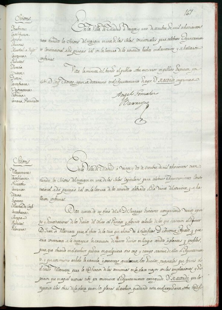 Miniatura de Libro de Acuerdos del Ayuntamiento de Madrid del 22 octubre de 1813