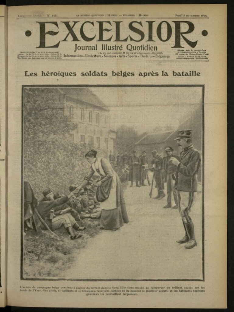 Miniatura de Excelsior: journal illustré quotidien de 5 de noviembre de 1914, nº 1451