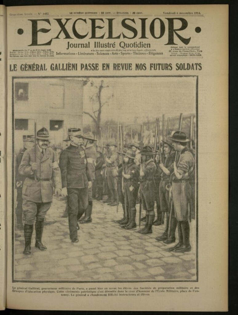 Miniatura de Excelsior: journal illustré quotidien de 6 de noviembre de 1914, nº 1452