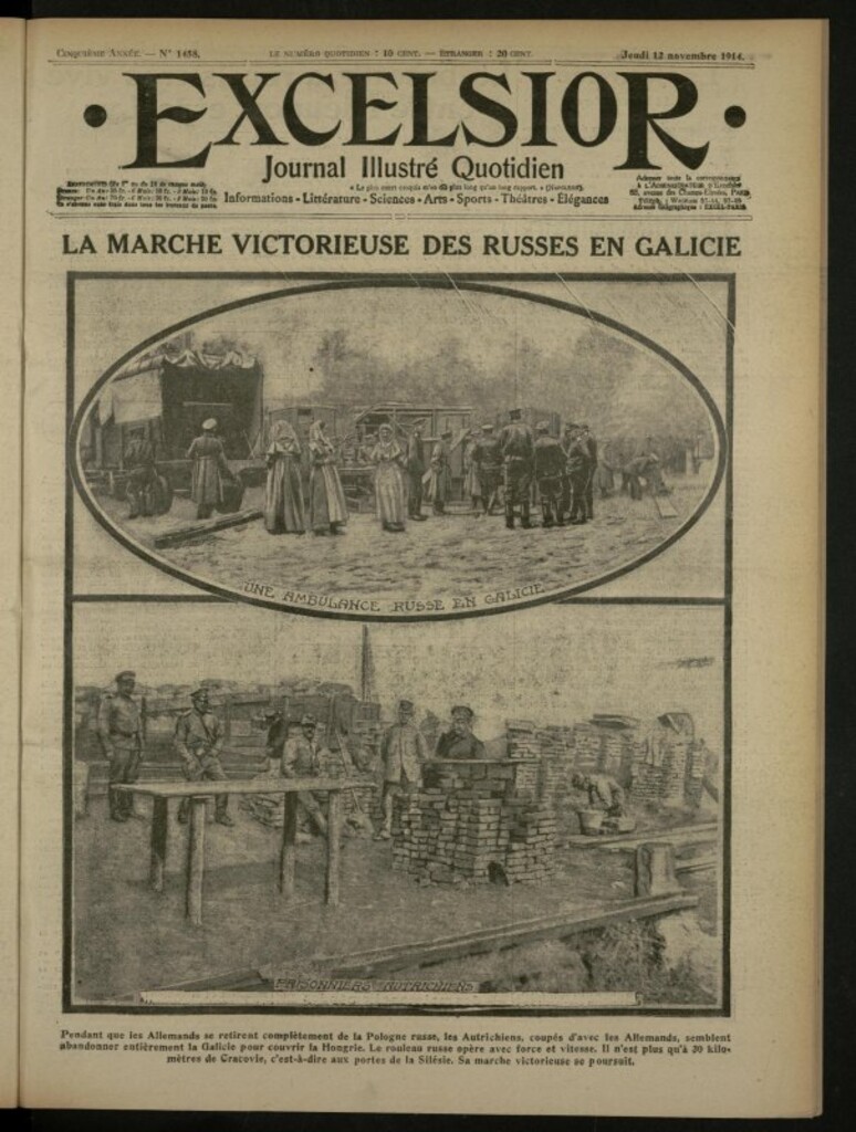 Miniatura de Excelsior: journal illustré quotidien de 12 de noviembre de 1914, nº 1548